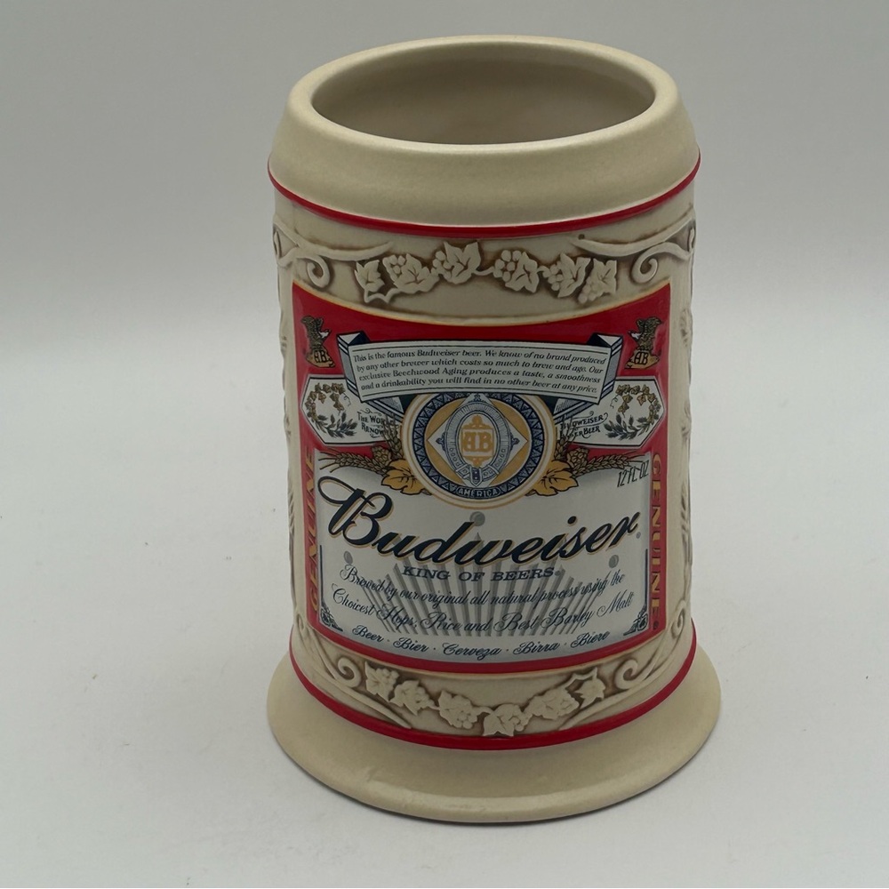 BUDWEISER KING OF BEERS ANHEUSER-BUSCH STEIN 5-1/2” TALL